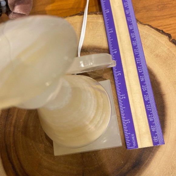 Amber Onyx Angel Lamp with Bulb and Cord, Crystal Lights, Kids Bedroom Decor - Picture 9 of 9